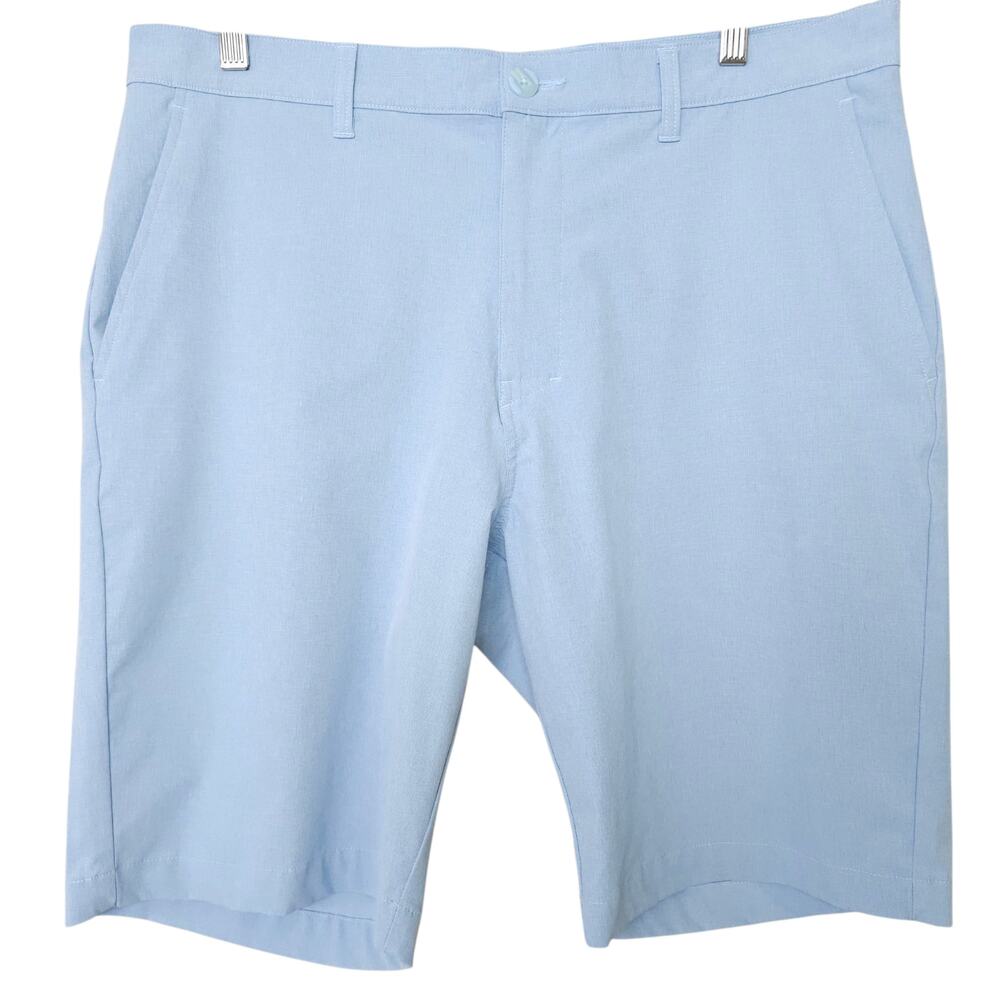 Callaway Mens Golf Shorts 38W 9L Blue Flat Front Performance Stretch Chino